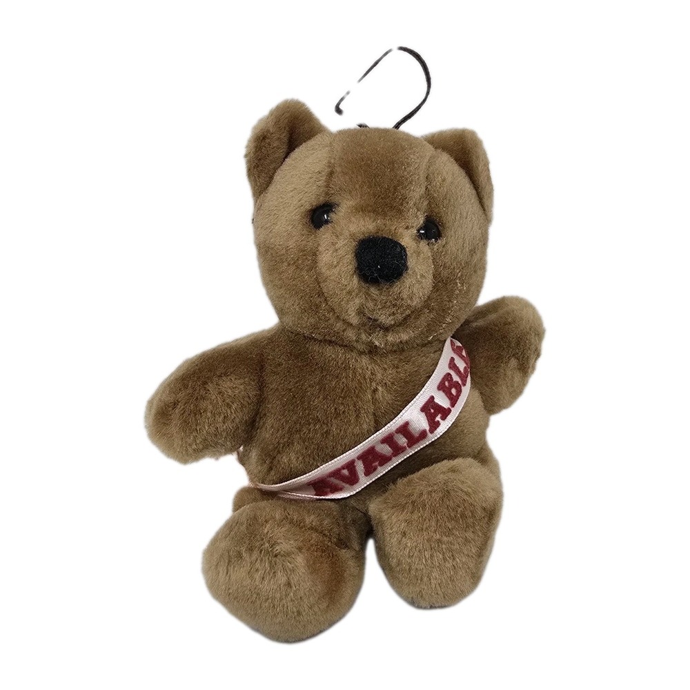 Vintage Dakin Teddy Bear Plush Available Sash‎ Brown Stuffed Animal